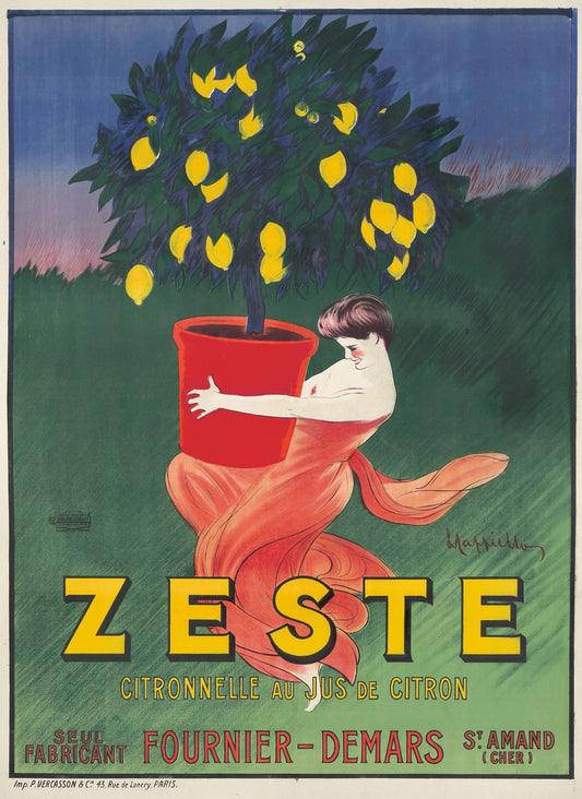 "Cáscara de limón con zumo de limón" de Leonetto Cappiello | Póster impreso