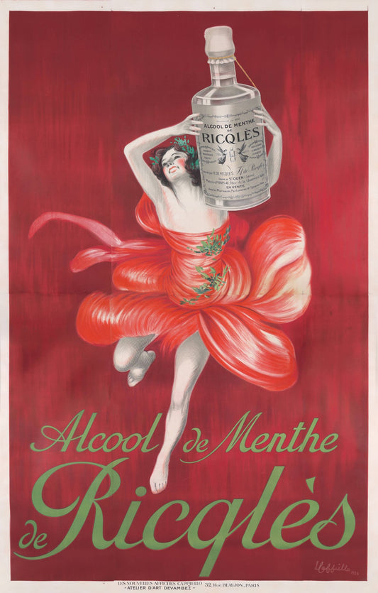 "Alcool de Menthe de Ricqlès" de Leonetto Cappiello | Póster impreso