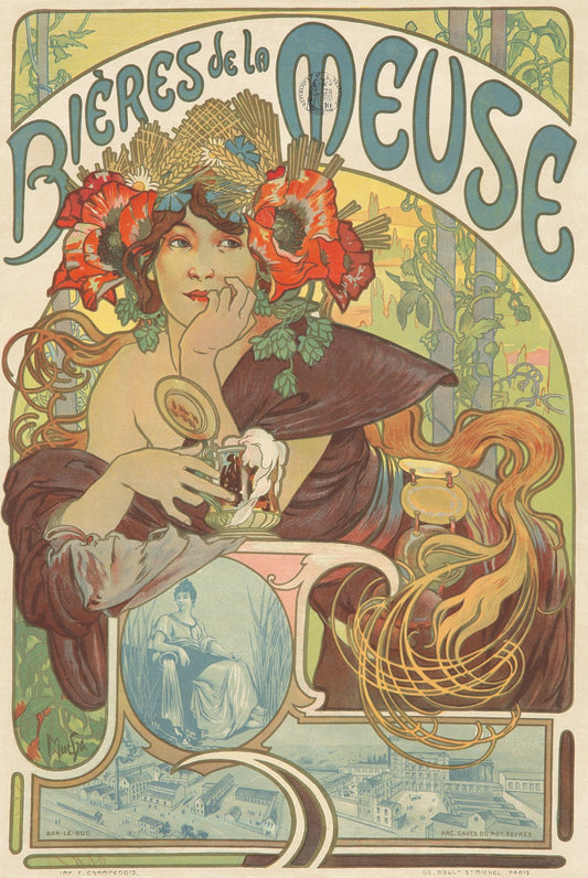 "Bières de la Meuse" de Alphonse Mucha