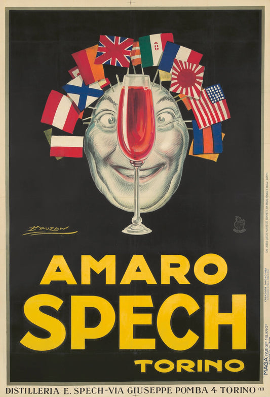 Amaro Spech por Achille Lucien Mauzan
