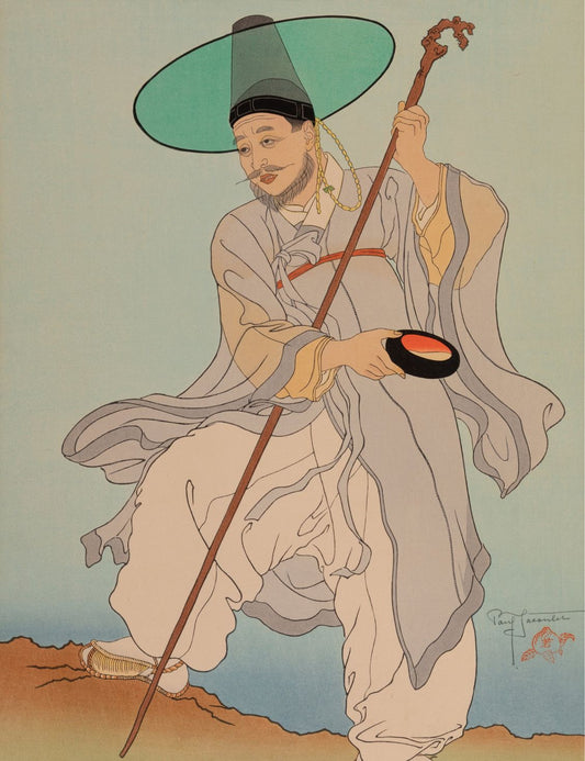 Arte Japonés - El Bonzo Errante de Paul Jacoulet