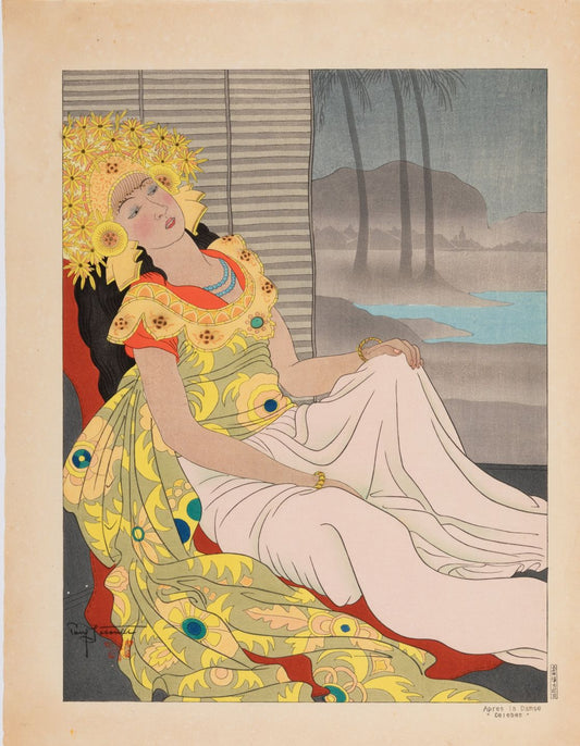 Arte Japonés - Después de la danza, Celebes de Paul Jacoulet