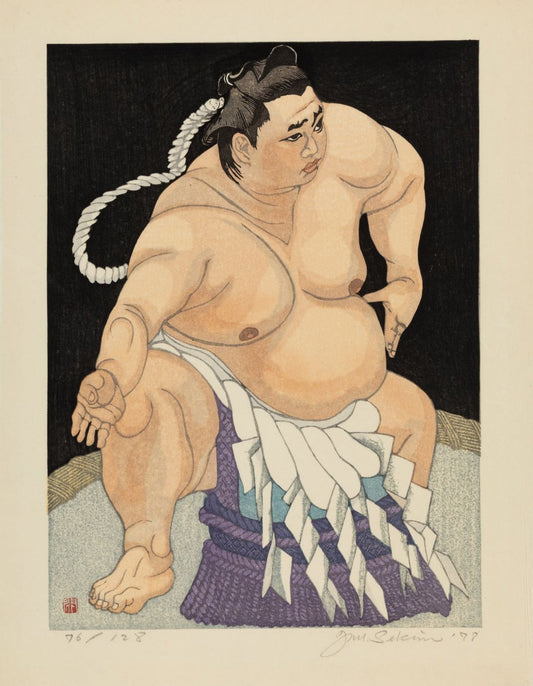 Arte Japonés - Kitanoumi in Dohyo-iri, de Junichiro Sekino