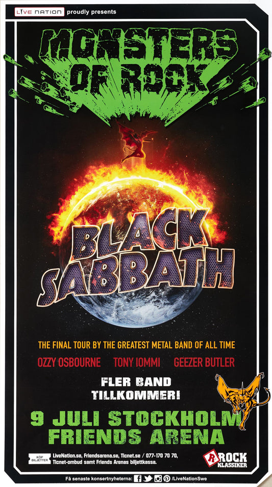 Black Sabbath en Monsters of Rock, en Estocolmo, Suecia (julio 2016)