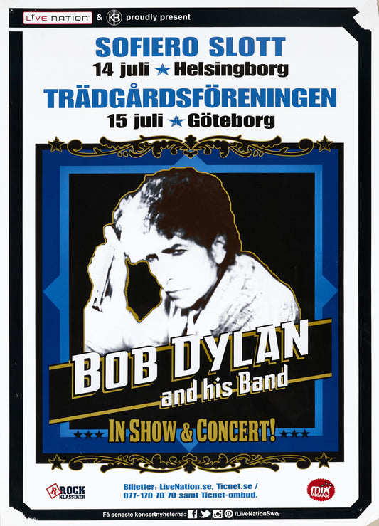 Bob Dylan y su banda en concierto en Suecia (julio 2014)
