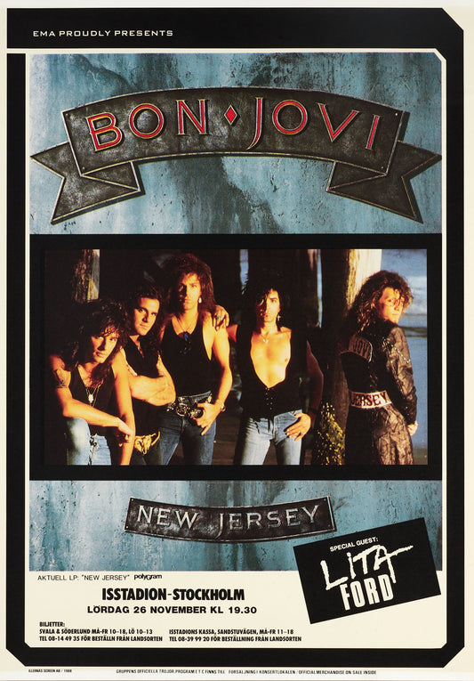 Bon Jovi en concierto en Suecia (noviembre 1988)