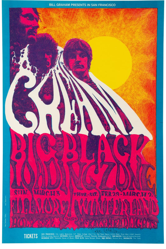 Cream, Big Black, The Loading Zone en concierto (febrero 1968)