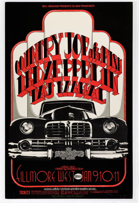 Country Joe & the Fish, Led Zeppelin, Taj Mahal (enero 1969)