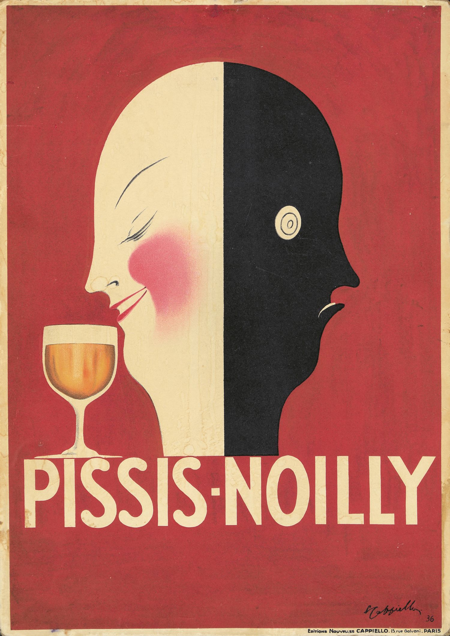 "Pissis-Noilly" de Leonetto Cappiello sin mensaje en zona inferior