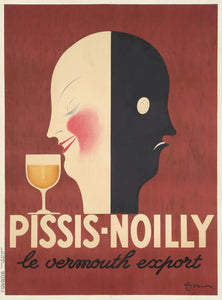 "Pissis-Noilly" de Leonetto Cappiello con mensaje en zona inferior