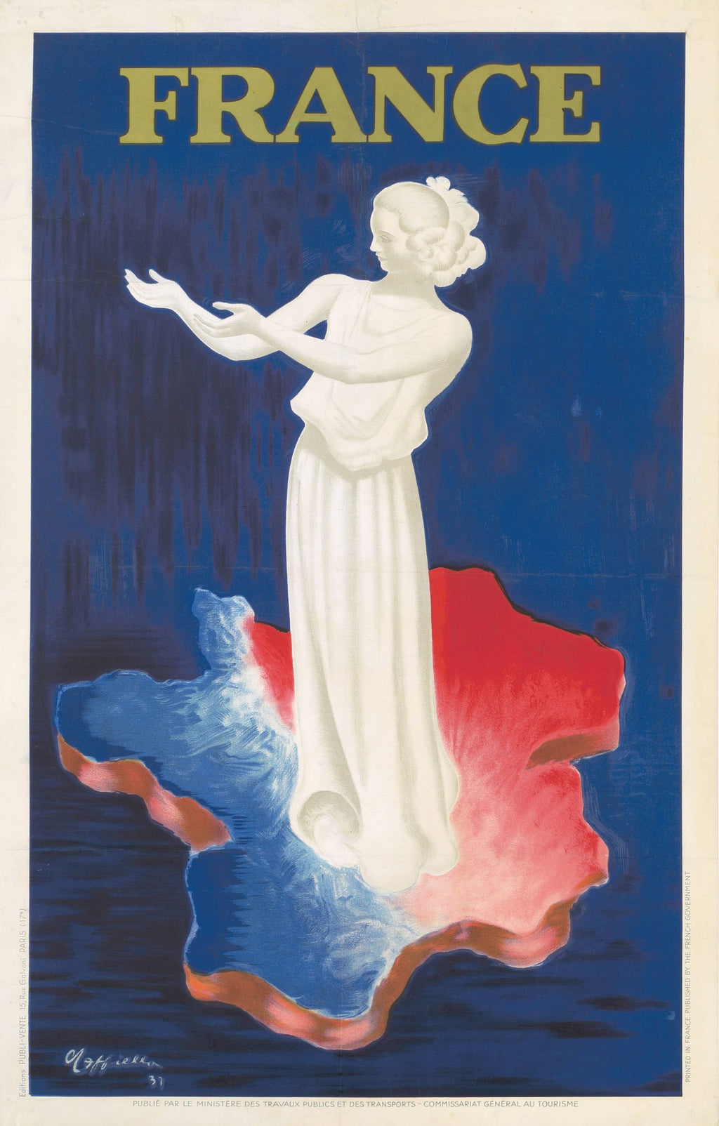 "France" de 1937 por Leonetto Cappiello