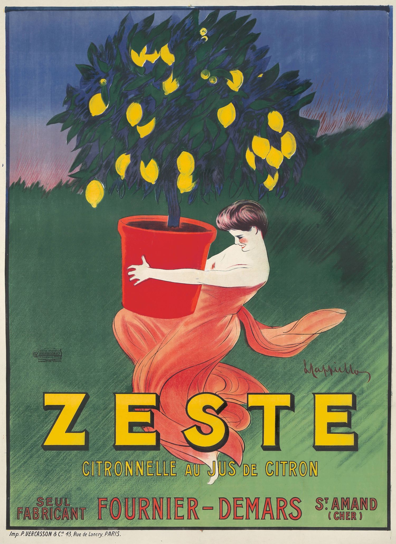 "Cáscara de limón con zumo de limón" de Leonetto Cappiello
