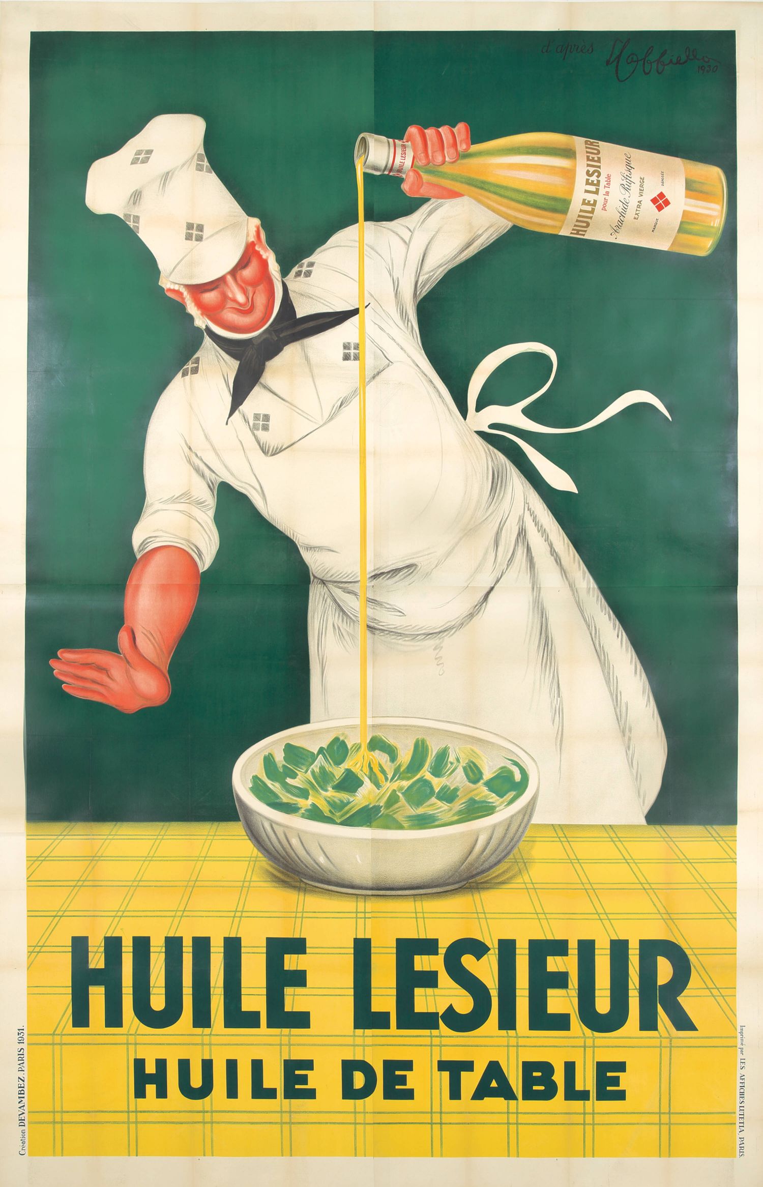 "Aceite Lesieur Aceite de Mesa" de Leonetto Cappiello