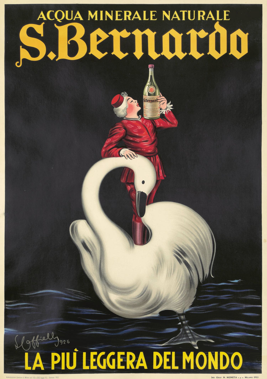 "Agua Mineral Natural S. Bernardo" de Leonetto Cappiello