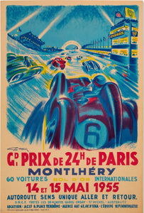 Cartel "Grand Prix de 24 Horas de París 1955" de Géo Ham