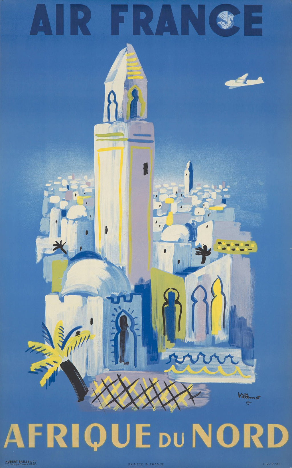 Póster vintage de Air France, por Bernard Villemot