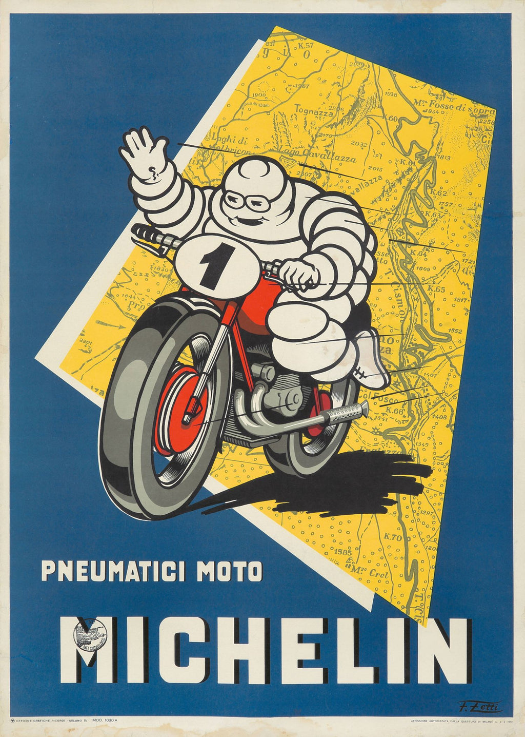 “Bibendum en las Alturas: El Espíritu Aventurero de Michelin sobre Dos Ruedas” de F. Zetti