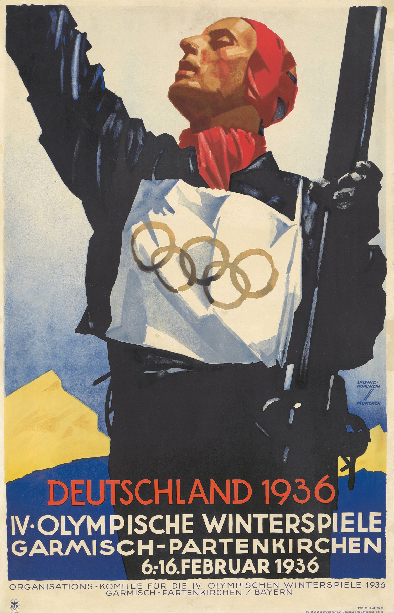 "IV Juegos Olímpicos de Invierno 1936" de Ludwig Hohlwein