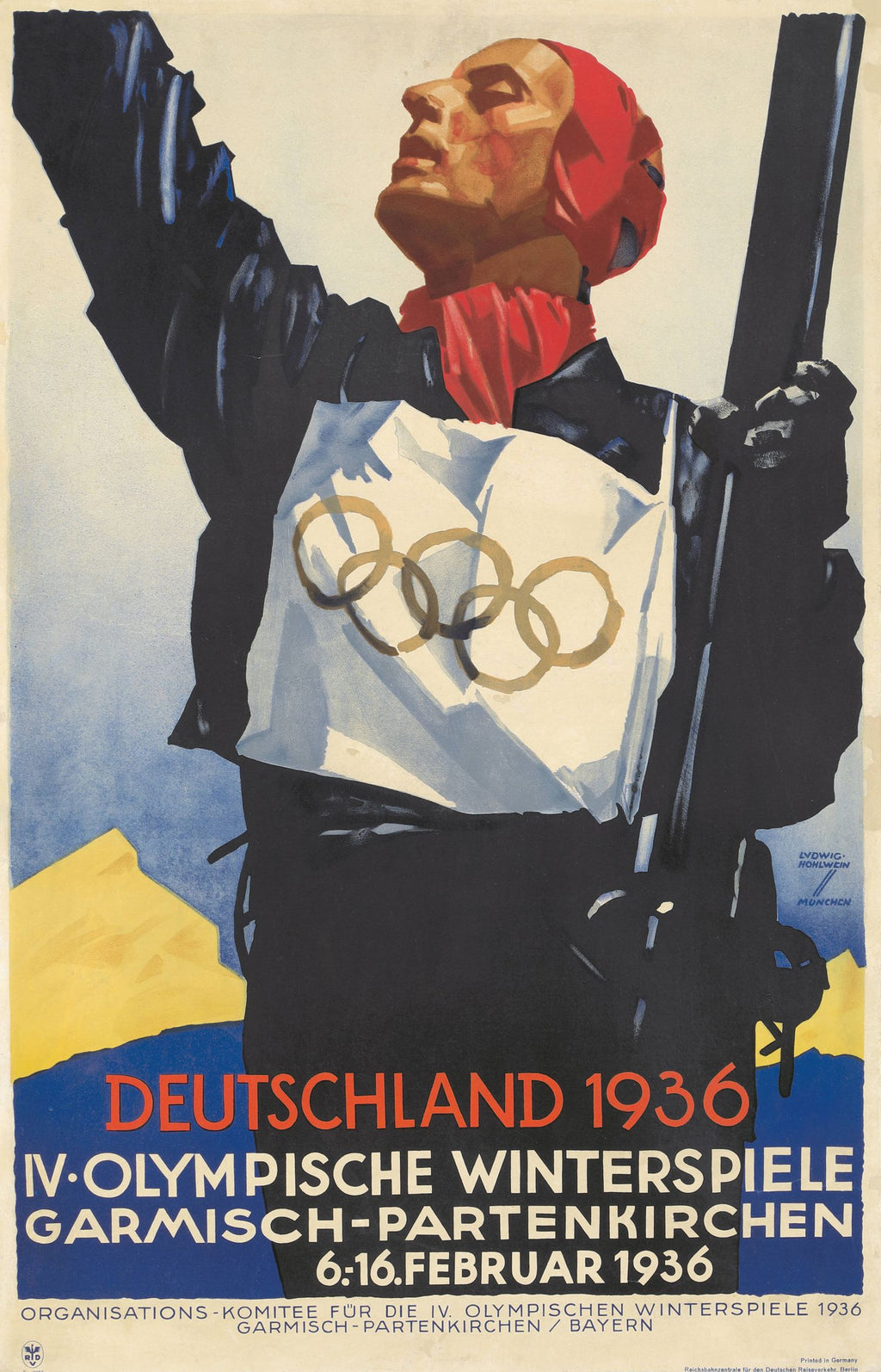 "IV Juegos Olímpicos de Invierno 1936" de Ludwig Hohlwein