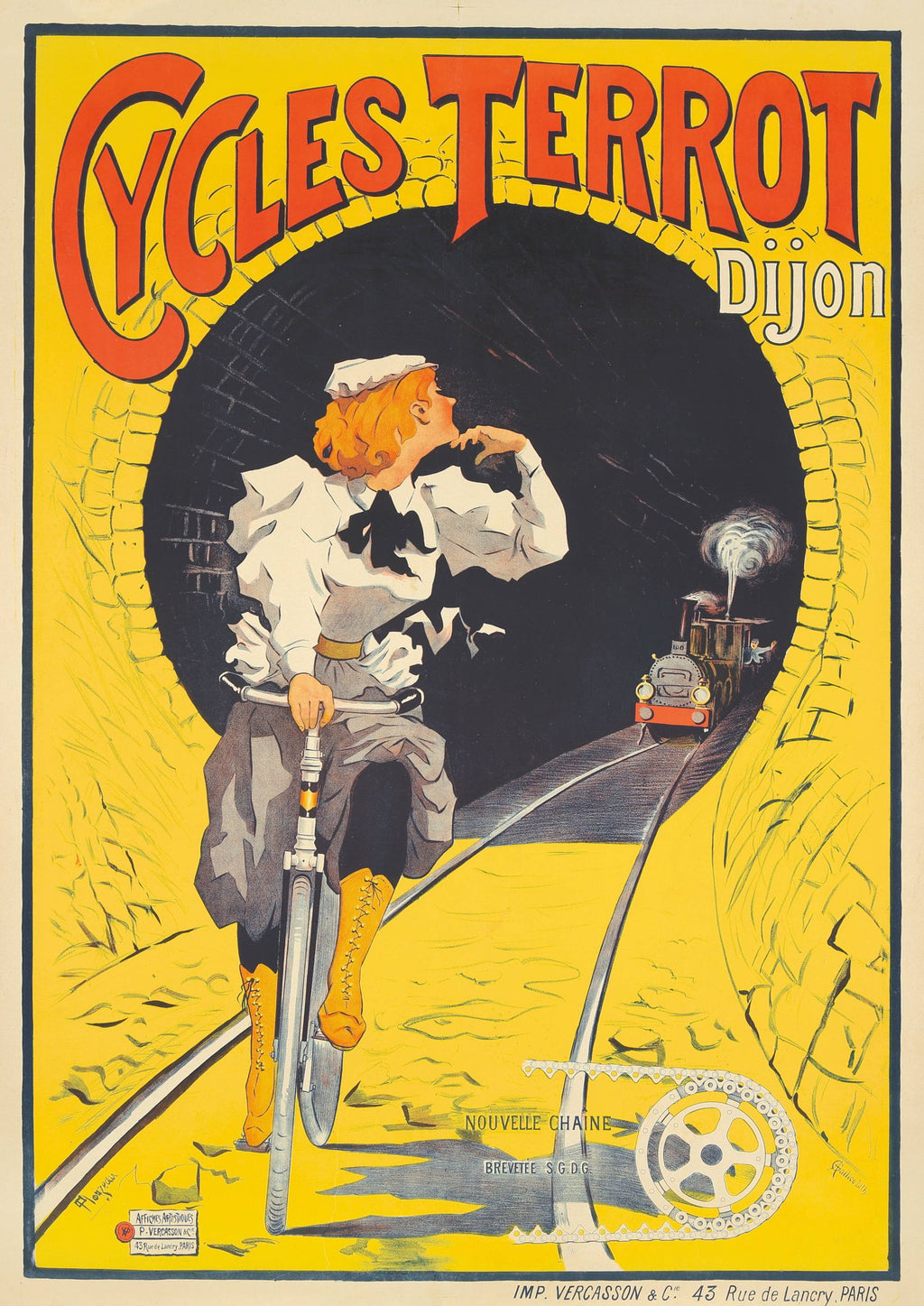 "Cycles Terrot Dijon" de Francisco Tamagno de 1895