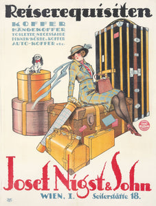 Cartel "Josef Nigst & Sohn - Reiserequisiten"