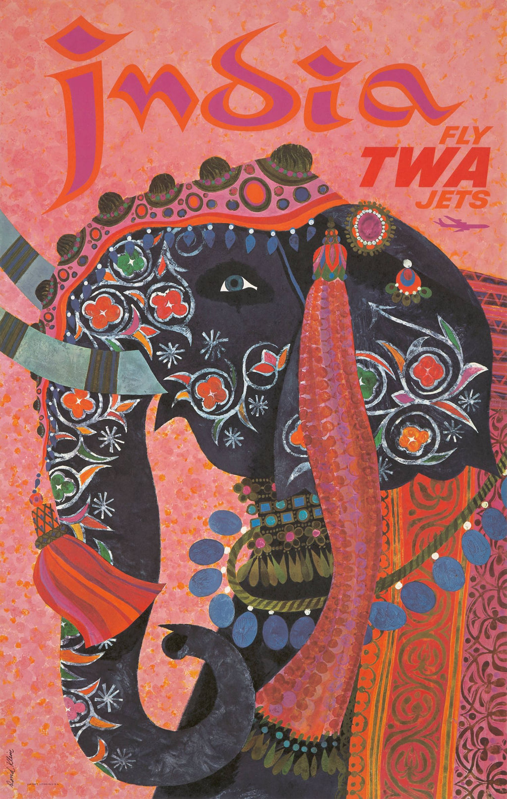 "India" de David Klein para TWA sin borde