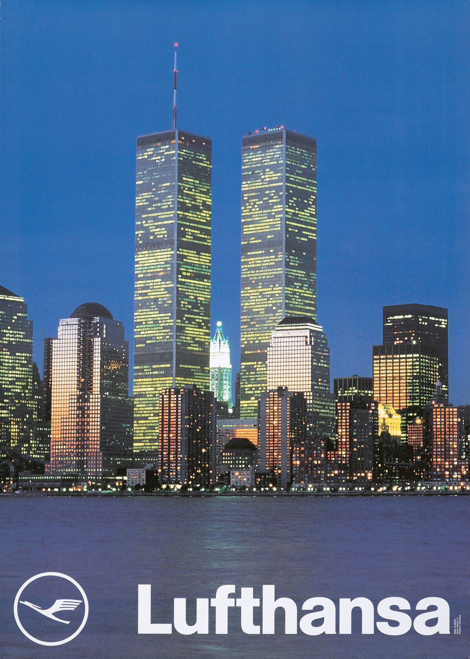 Póster de Lufthansa, Manhattan Reflejada