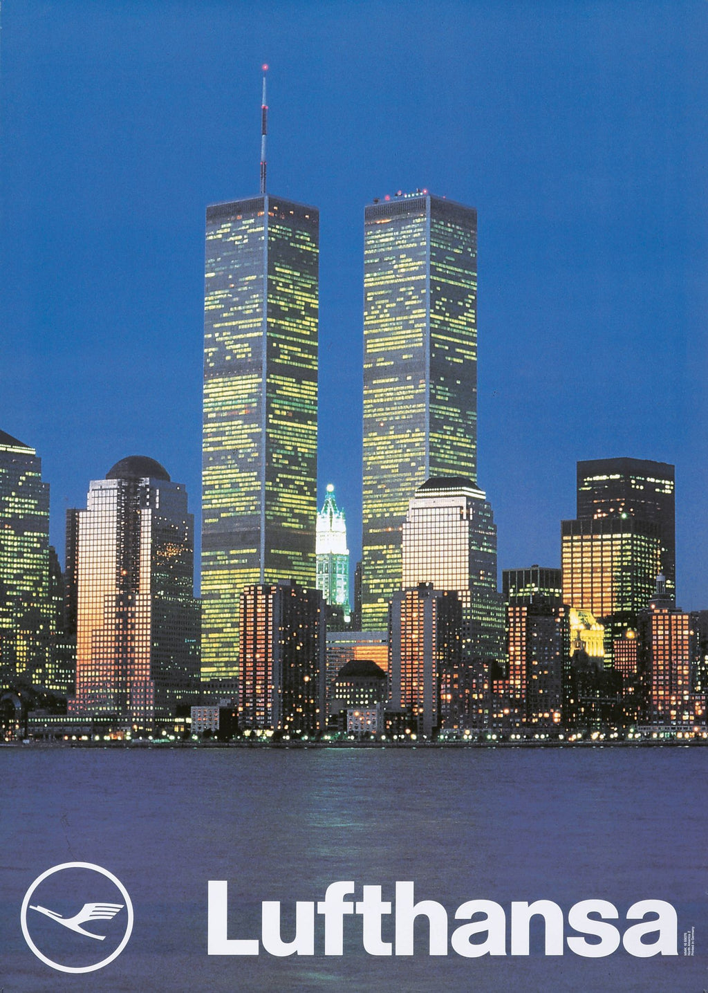 Póster de Lufthansa, Manhattan Reflejada