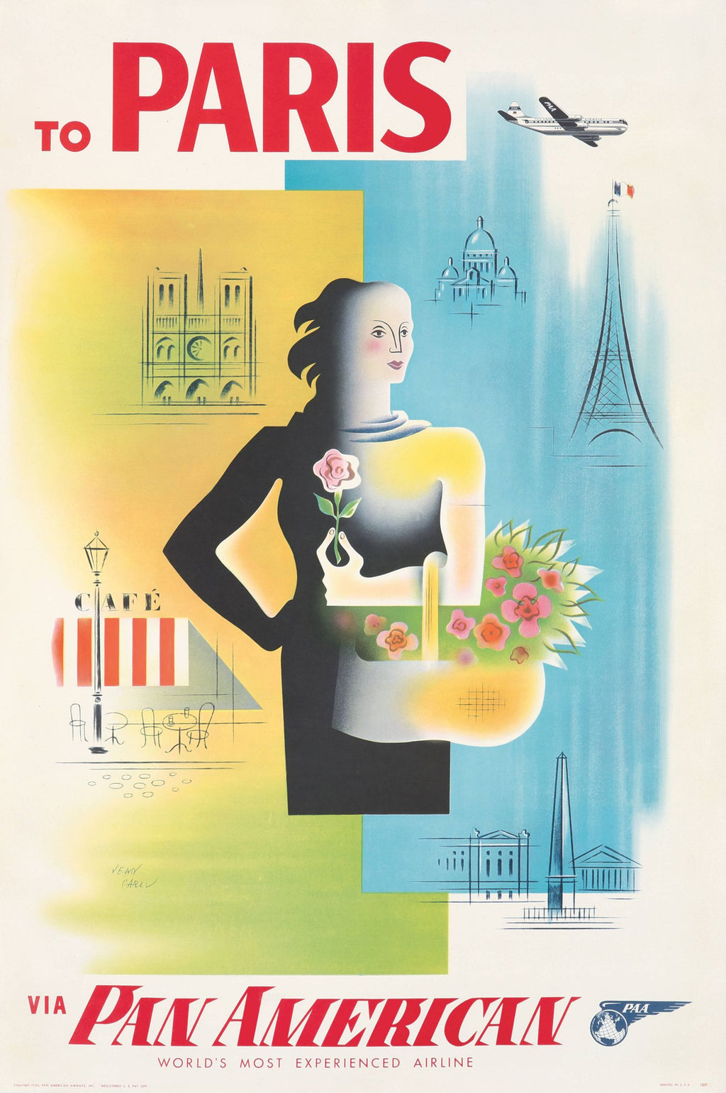"París" de Jean Carlu para Pan Am