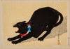 Arte Japonés - Gato negro de Takahashi Hiroaki