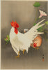 Arte Japonés - Gallo y gallina de Tsuji Kakō