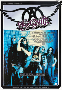 Aerosmith en concierto en Estocolmo, Suecia (junio 1994)