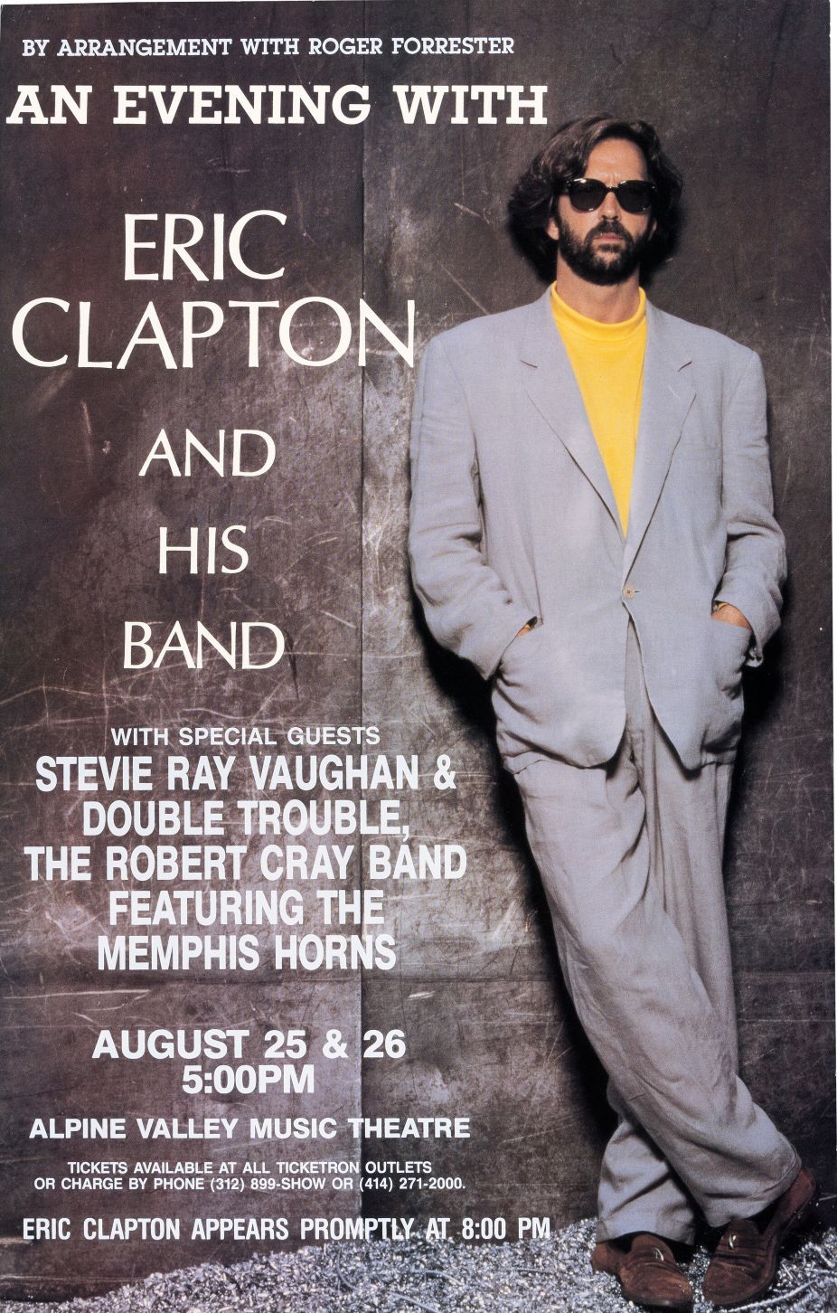 Eric Clapton y su banda (agosto 1990)