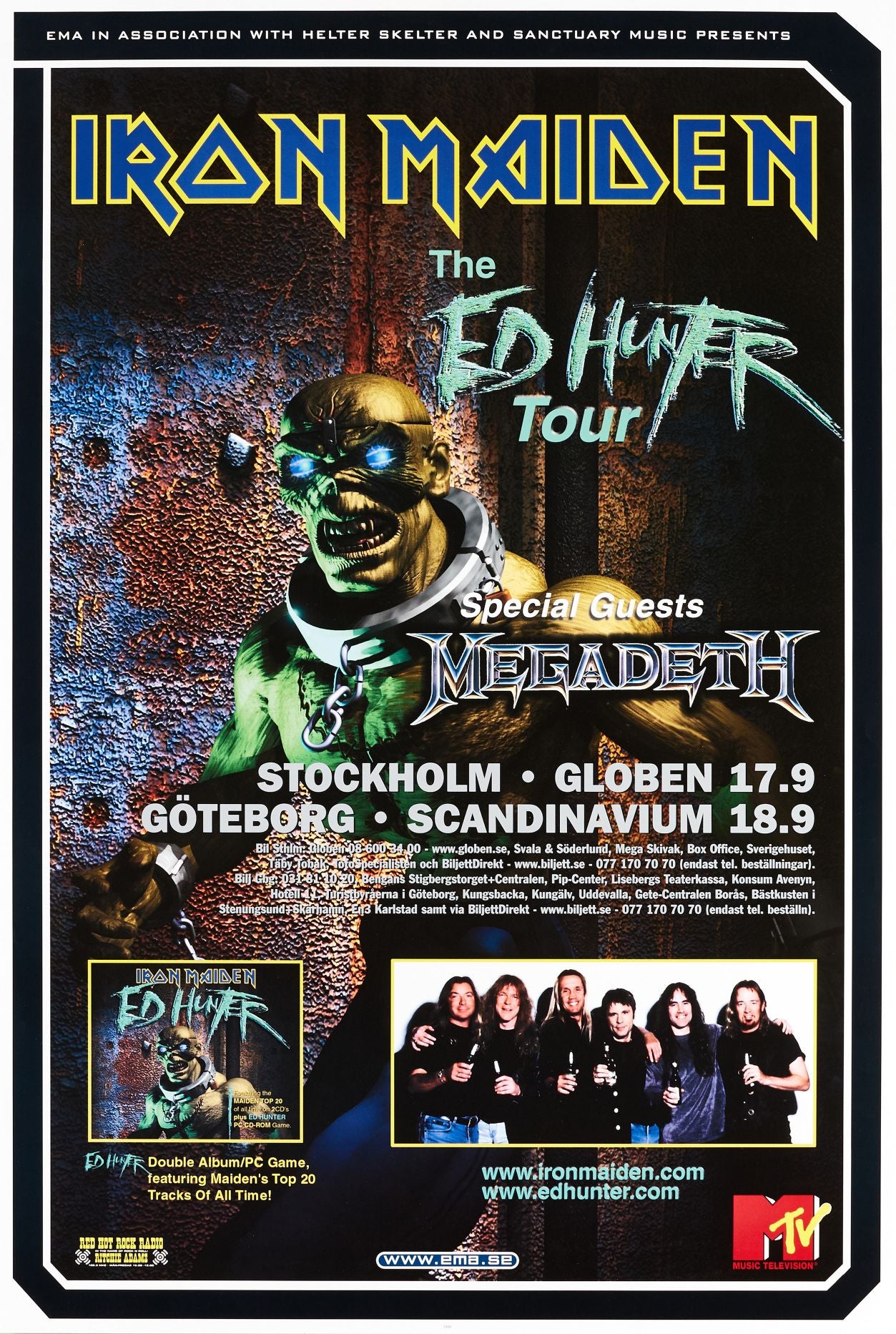 Iron Maiden en concierto en Suecia (septiembre 1999)