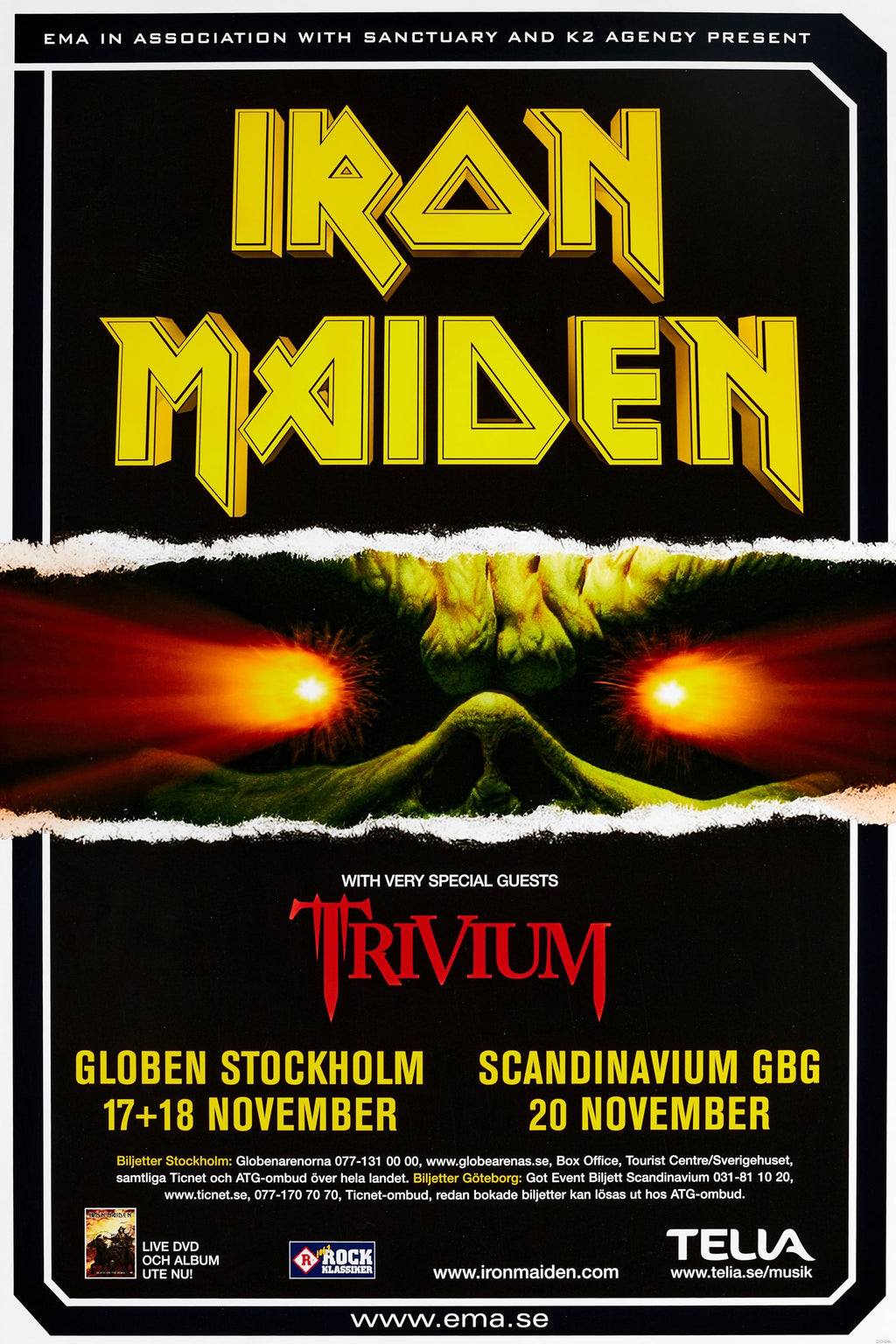 Iron Maiden en concierto en Suecia (noviembre 1996)