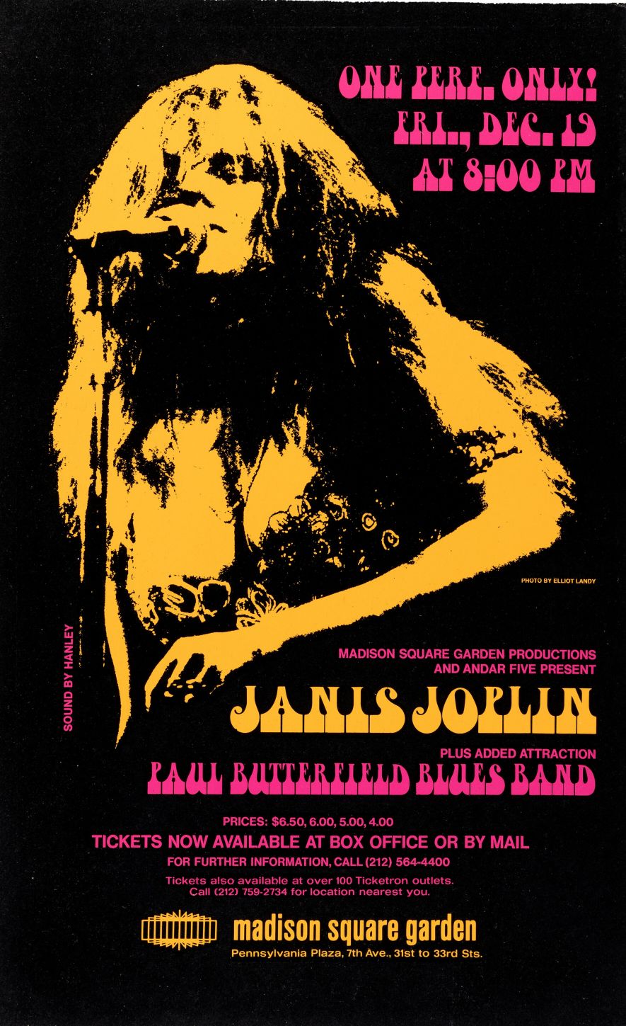 Janis Joplin en vivo en el Madison Square Garden (diciembre 1969)