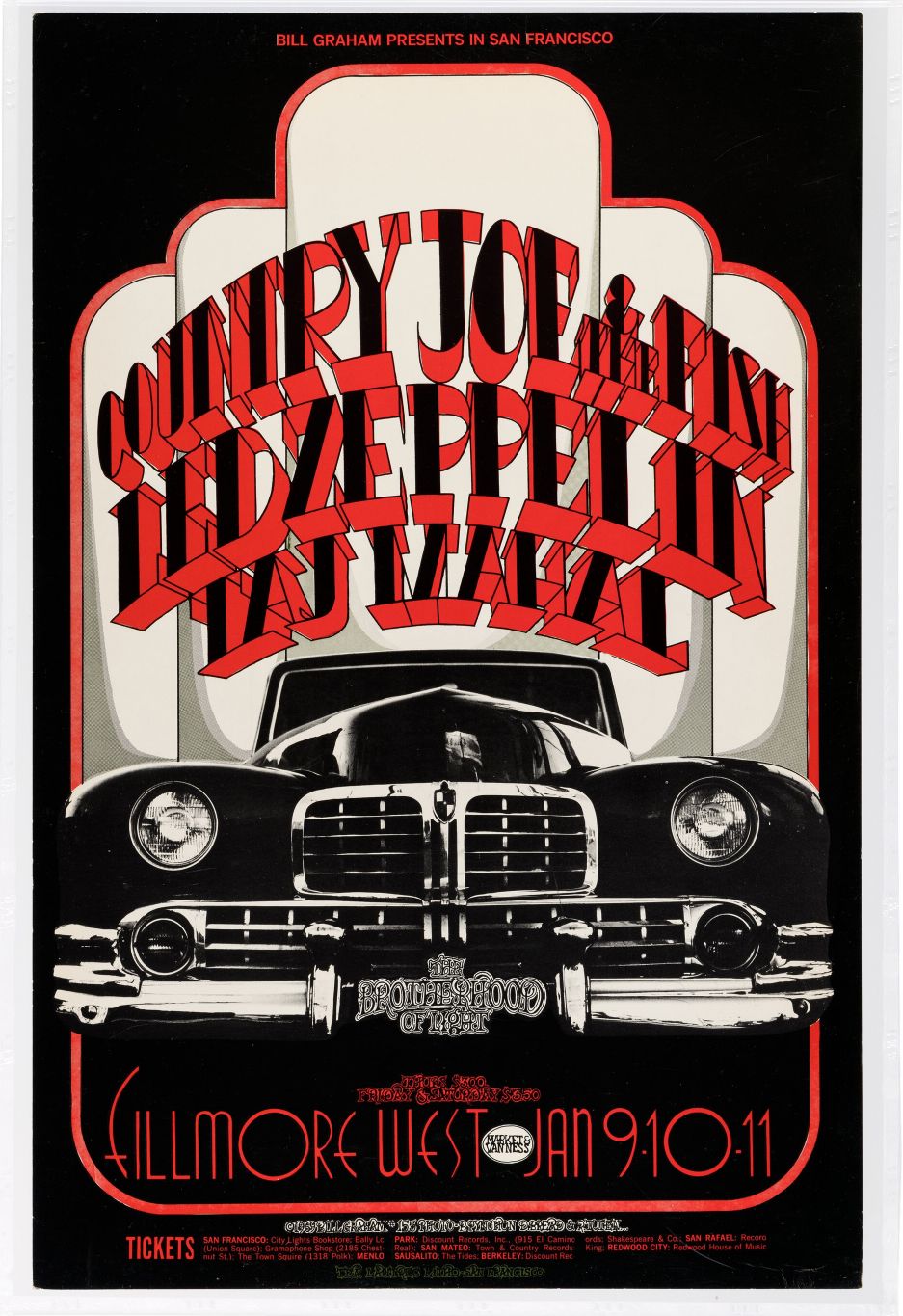 Country Joe & the Fish, Led Zeppelin, Taj Mahal (enero 1969)