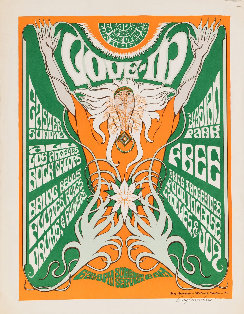 Easter Sunday en concierto en Elysian Park, Los Angeles, CA (1967)