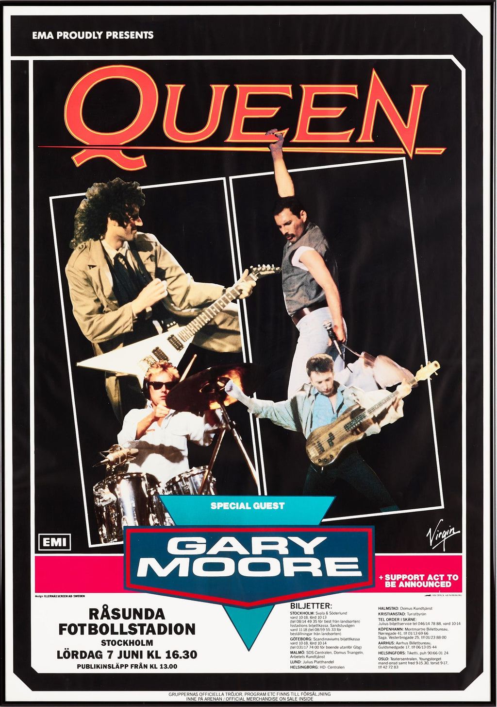 Queen en concierto en Suecia (junio 1986)