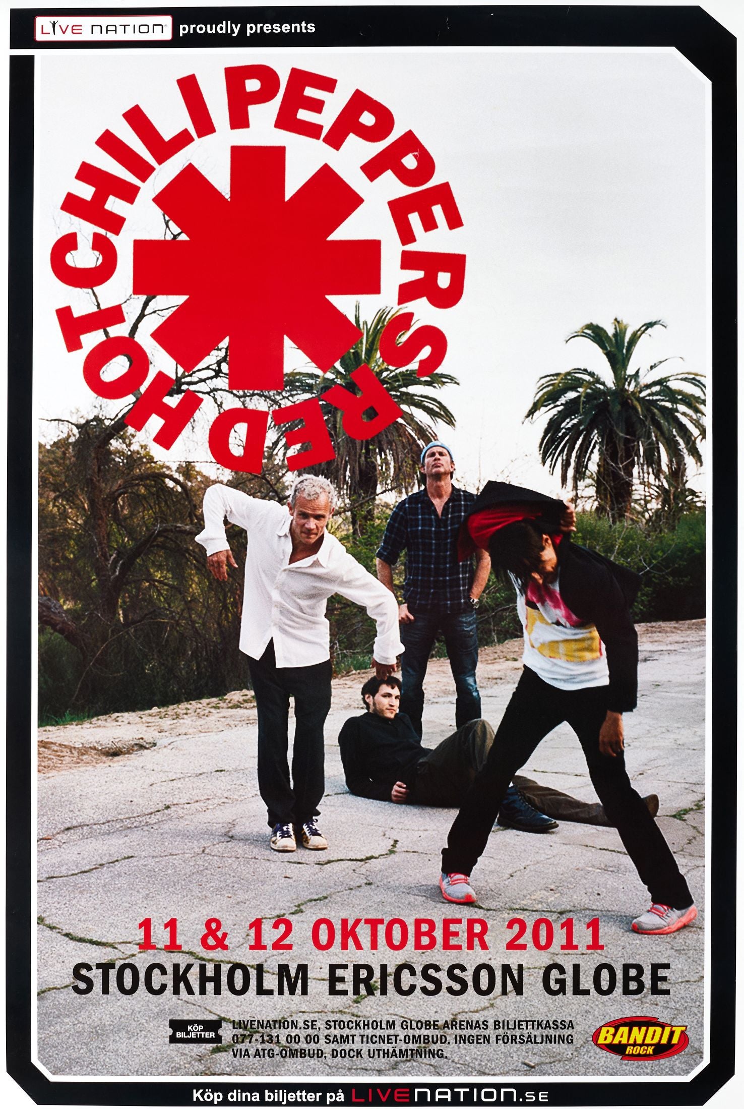 Red Hot Chili Peppers en concierto en Suecia (octubre 2011)