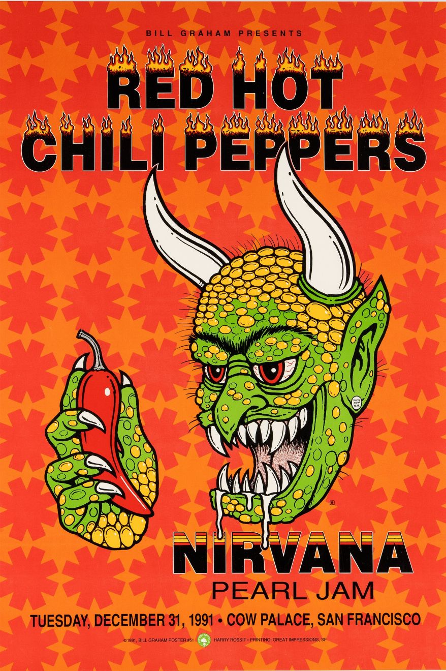 Red Hot Chili Peppers, Nirvana, y Pearl Jam (diciembre 1991)