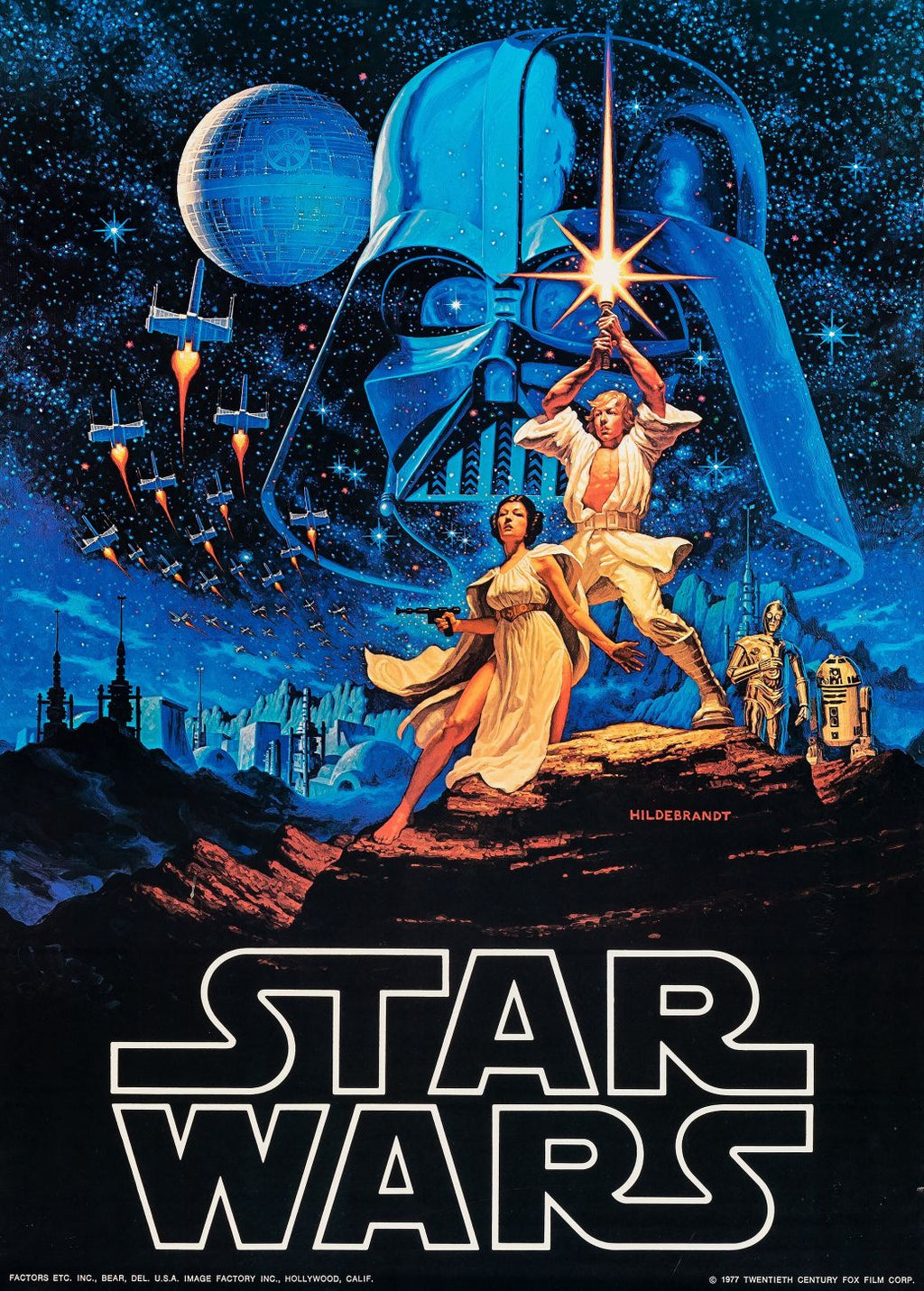 Star Wars A New Hope (1977) Poster clásico