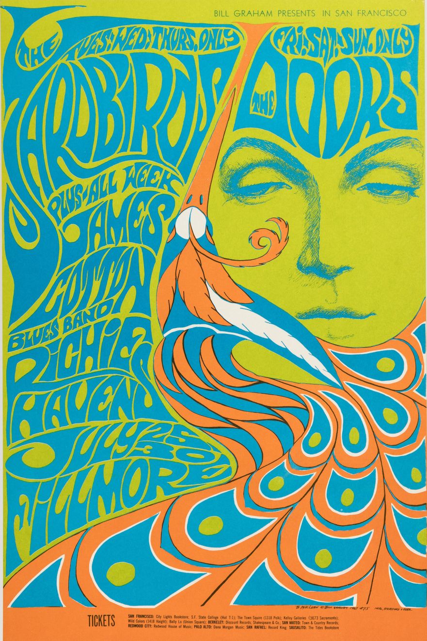 Yardbirds, The Doors, y más en concierto (1967)