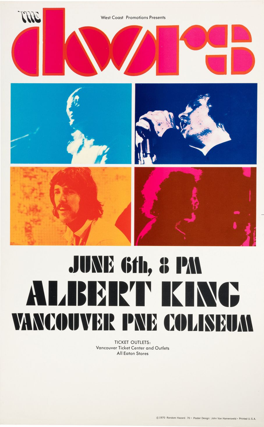 The Doors en concierto en Vancouver, Canada (1970)