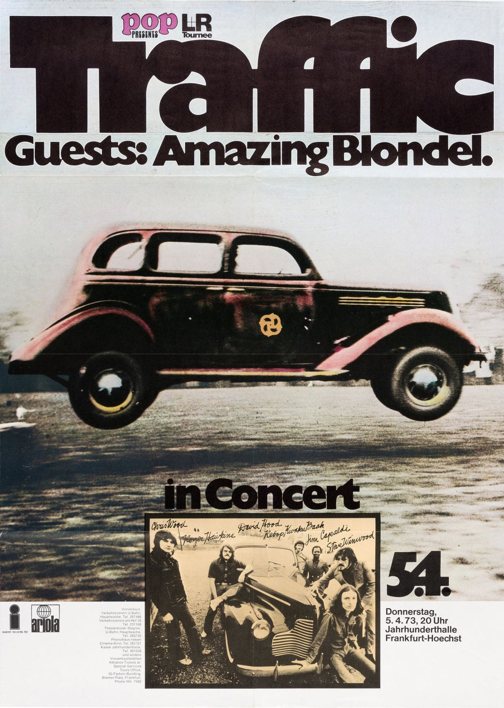 Traffic en concierto en Frankfurt, Alemania (1973)