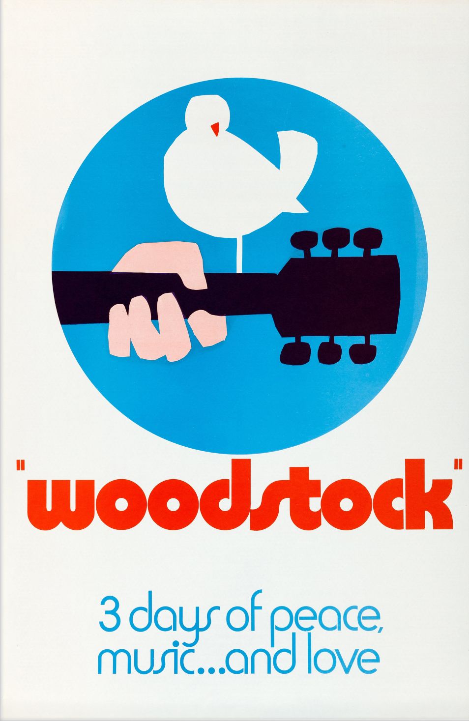 Woodstock poster 3 days of peace, music and love